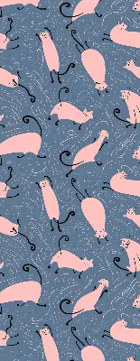 Fensterrollo mit Motiv rosa Katzen