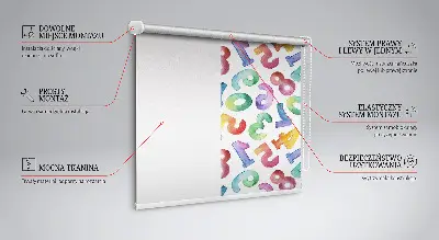 Rollo Fenster mit Motiv bunte Zahlen
