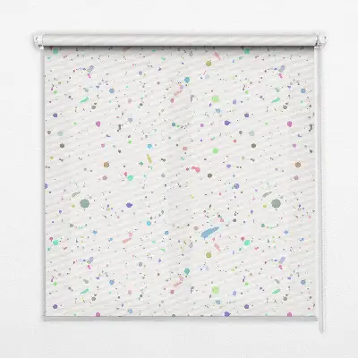 Fensterrollo mit Farbflecken-Muster