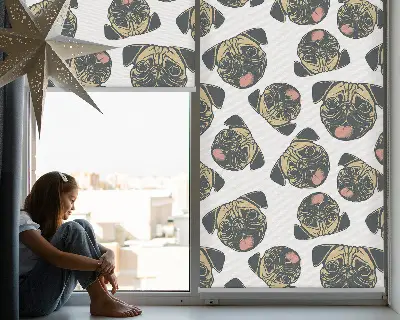 Fensterrollo für den Innenbereich mit Bulldogs Motiv