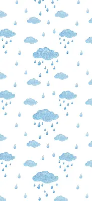 Rollo mit Wolken und Regen Motiv