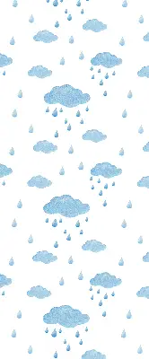 Rollo mit Wolken und Regen Motiv