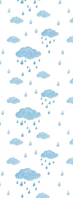 Rollo mit Wolken und Regen Motiv