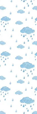 Rollo mit Wolken und Regen Motiv