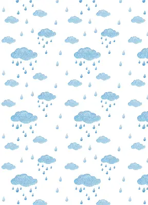 Rollo mit Wolken und Regen Motiv