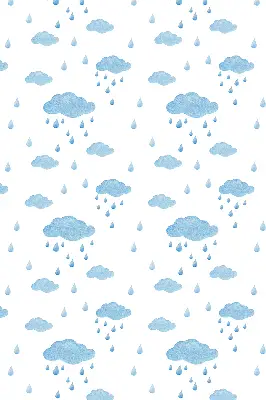 Rollo mit Wolken und Regen Motiv