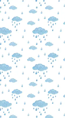 Rollo mit Wolken und Regen Motiv