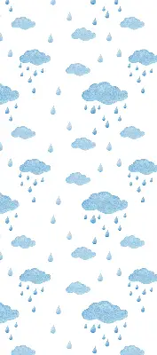 Rollo mit Wolken und Regen Motiv
