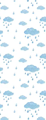 Rollo mit Wolken und Regen Motiv