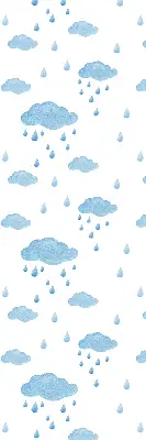 Rollo mit Wolken und Regen Motiv