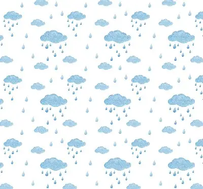 Rollo mit Wolken und Regen Motiv
