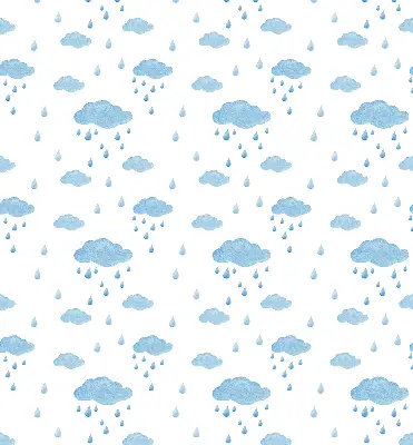 Rollo mit Wolken und Regen Motiv