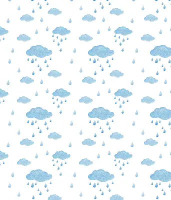 Rollo mit Wolken und Regen Motiv