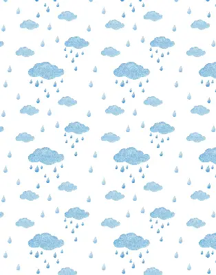 Rollo mit Wolken und Regen Motiv