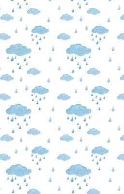 Rollo mit Wolken und Regen Motiv