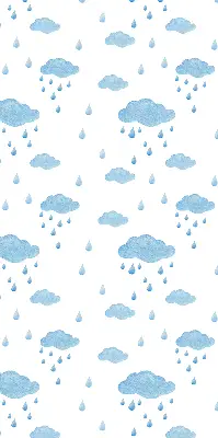 Rollo mit Wolken und Regen Motiv