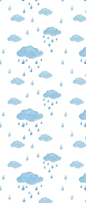 Rollo mit Wolken und Regen Motiv