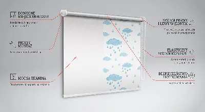 Rollo mit Wolken und Regen Motiv
