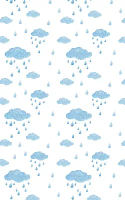 Rollo mit Wolken und Regen Motiv