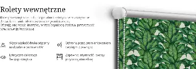 Rollo mit Motiv grüner Blätter