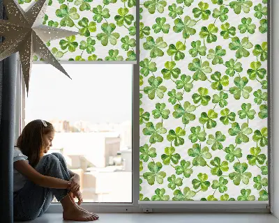 Rollo für Fenster in der Ausführung Glücksklee
