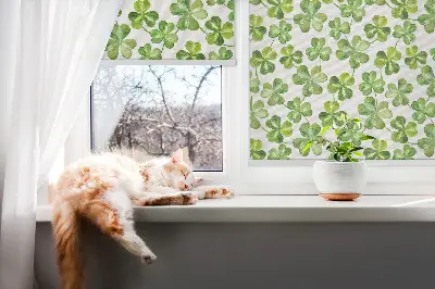 Rollo für Fenster in der Ausführung Glücksklee