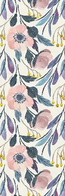 Fensterrollo mit Mohnblumenmotiv