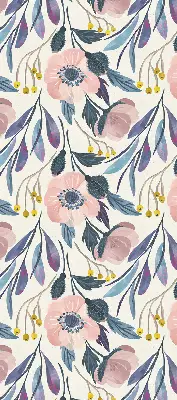 Fensterrollo mit Mohnblumenmotiv