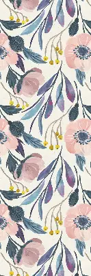 Fensterrollo mit Mohnblumenmotiv