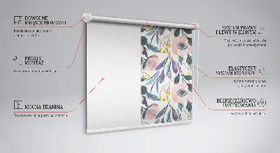 Fensterrollo mit Mohnblumenmotiv
