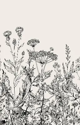 Rollo mit grauem Blumenmuster für Fenster