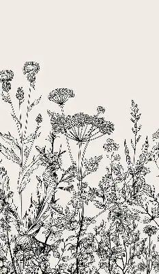 Rollo mit grauem Blumenmuster für Fenster