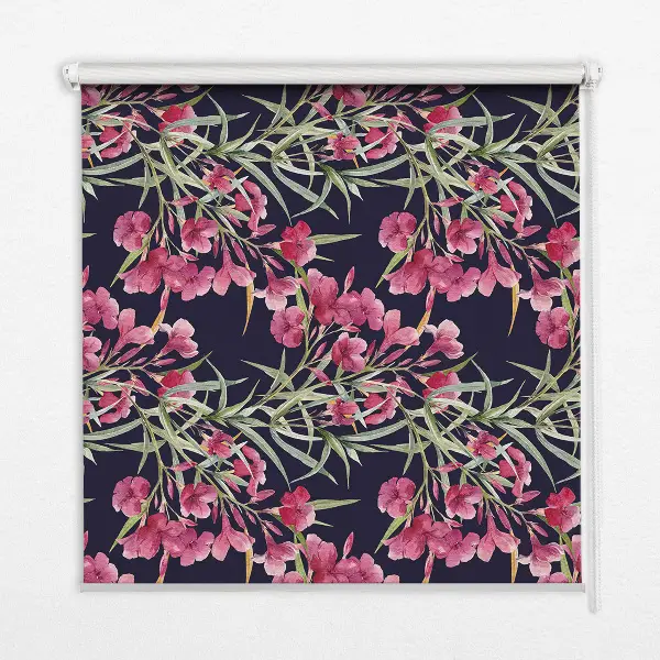 Fensterrollo mit dem Motiv einer exotischen Blume
