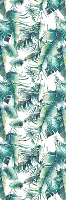 Fensterrollo mit Blättermotiv