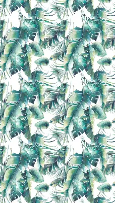Fensterrollo mit Blättermotiv