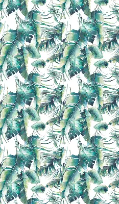 Fensterrollo mit Blättermotiv