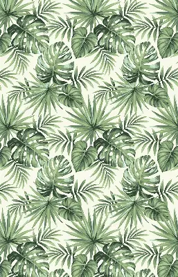Fensterrollo mit Motiv verschiedener Blätter