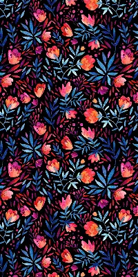 Fensterrollo für den Innenbereich mit Mohnblumenmotiv