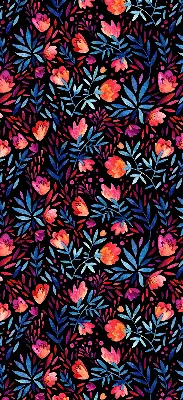Fensterrollo für den Innenbereich mit Mohnblumenmotiv