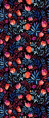Fensterrollo für den Innenbereich mit Mohnblumenmotiv