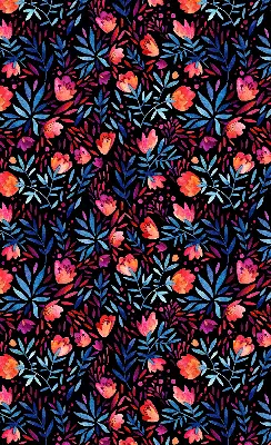 Fensterrollo für den Innenbereich mit Mohnblumenmotiv