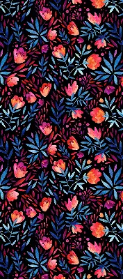 Fensterrollo für den Innenbereich mit Mohnblumenmotiv