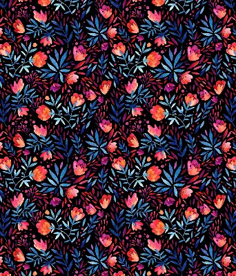 Fensterrollo für den Innenbereich mit Mohnblumenmotiv