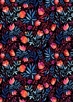Fensterrollo für den Innenbereich mit Mohnblumenmotiv