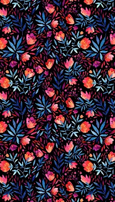 Fensterrollo für den Innenbereich mit Mohnblumenmotiv