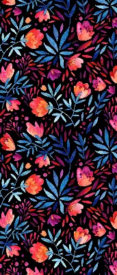 Fensterrollo für den Innenbereich mit Mohnblumenmotiv