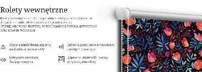 Fensterrollo für den Innenbereich mit Mohnblumenmotiv