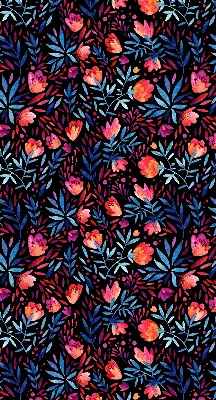 Fensterrollo für den Innenbereich mit Mohnblumenmotiv