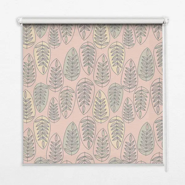 Fensterrollo mit Motiv bunte Blätter