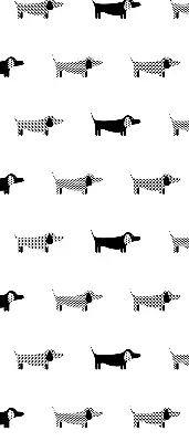Fensterrollo für den Innenbereich mit Motiv gezeichnete Hunde